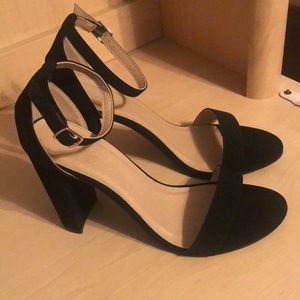 NEW Black Strap Heels